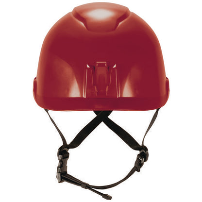 Skullerz 8976 Class E Safety Helmet, 6-point Ratchet Suspension, Red