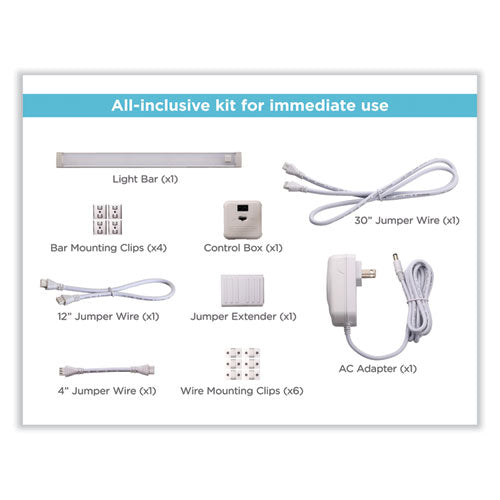 Led Dimmable Under Counter Lighting With Motion Sensor And Magnetic Option Nine-inch One-bar Kit, 0.78w X 0.39h