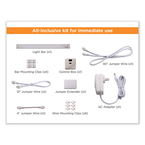 Led Dimmable Under Counter Lighting With Motion Sensor And Magnetic Option One-bar Kit, 0.78w X 0.39h, 9" Length