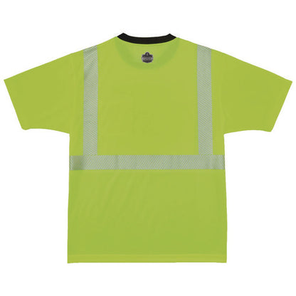 Glowear 8280bk Class 2 Performance T-shirt With Black Bottom, X-small, Lime