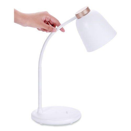 Wireless Charging Led Desk Lamp, 15.47" High, White