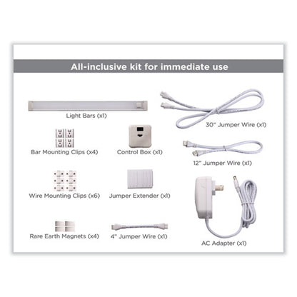 Led Dimmable Under Counter Office Lighting With Motion Sensor And Magnetic Option One-bar Kit, 0.78w X 0.39h