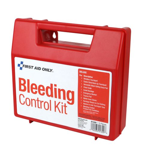 Bleeding Control Wall Station Single Kit - Deluxe, 14 Pieces, Plastic Case