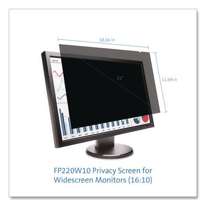 Anti-glare Reversible Privacy Screen For 22.1" Widescreen Monitor, 16:10 Aspect Ratio