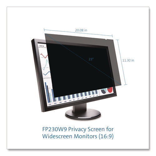 Anti-glare Reversible Privacy Screen For 23" Widescreen Flat Panel Monitor, 16:9 Aspect Ratio