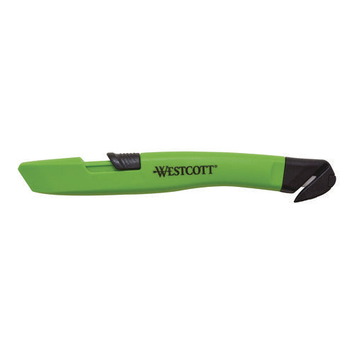 Safety Ceramic Blade Box Cutter, 0.5" Blade, 5.7" Plastic Handle, Green