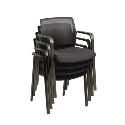 Elgar Fabric Guest Chair, 24.41 X 22.64 X 31.73, Black Seat, Black Back, Black Base