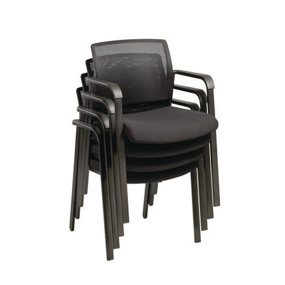 Elgar Fabric Guest Chair, 24.41 X 22.64 X 31.73, Black Seat, Black Back, Black Base