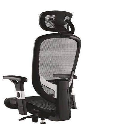 Minerva Ergonomic Mesh Swivel Task Chair, Supports Up To 275 Lb, 17.24 To 20.98 Seat Height, Black Seat/back, Black Base