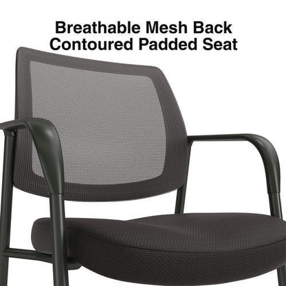 Wessex Mesh Fabric Guest Chair, 24.41 X 23.62 X 35.04, Black Seat, Black Back, Black Base