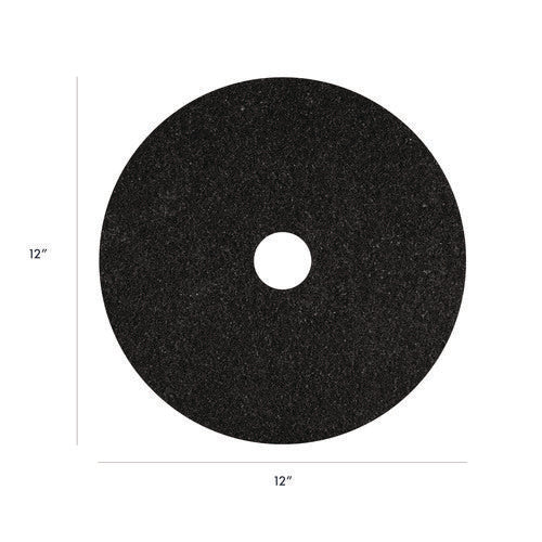 Stripping Pads, 12" Diameter, Black, 5/carton