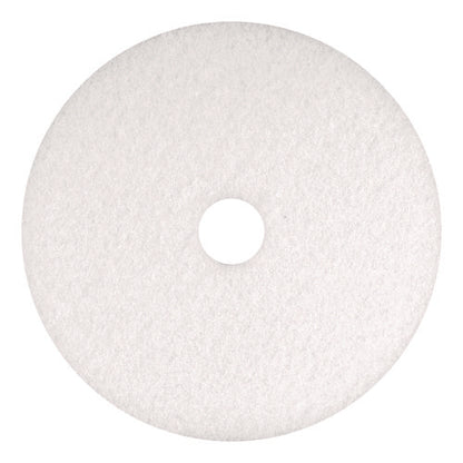 Polishing Pads, 18" Diameter, White, 5/carton