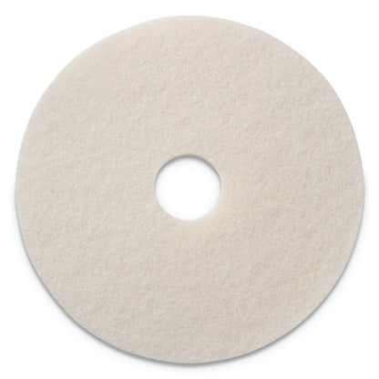 Polishing Pads, 19" Diameter, White, 5/carton