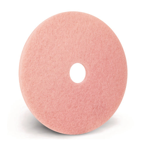 Remover Burnishing Pads, 20", Pink, 5/carton