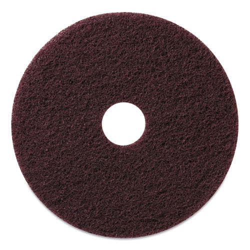 Stripping Pads, 20" Diameter, Burgundy, 5/carton