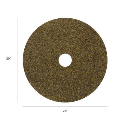 Black Diamond 1500 Grit Diamond Pad, 20" Diameter, Black/yellow, 2/carton