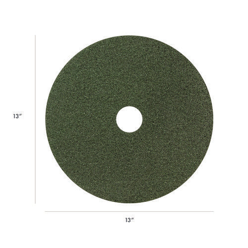 Black Diamond 3000 Grit Diamond Pad, 13" Diameter, Black/green, 2/carton