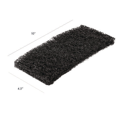 Octopus Heavy Duty Cleaning Pad, 6 X 9, Black, 5 Pads/bag, 4 Bags/carton