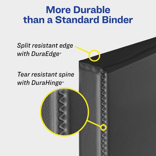 Heavy-duty View Binder With Durahinge And One Touch Ezd Rings, 3 Rings, 1" Capacity, 11 X 8.5, Navy Blue, 12/carton