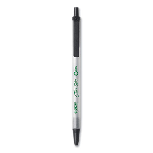 Revolution Round Stic Ballpoint Pen, Medium 1 Mm, Black Ink, Clear Barrel, 10/pack