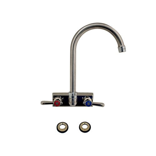 Evolution Splash Mount Stainless Steel Faucet, 9.06" Height/4.5" Reach, Stainless Steel