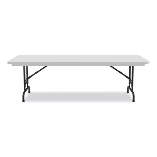 Adjustable Folding Tables, Rectangular, 96" X 30" X 22" To 32", Gray Granite Top, Black Legs, 4/pallet