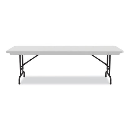 Adjustable Folding Tables, Rectangular, 96" X 30" X 22" To 32", Gray Granite Top, Black Legs, 4/pallet