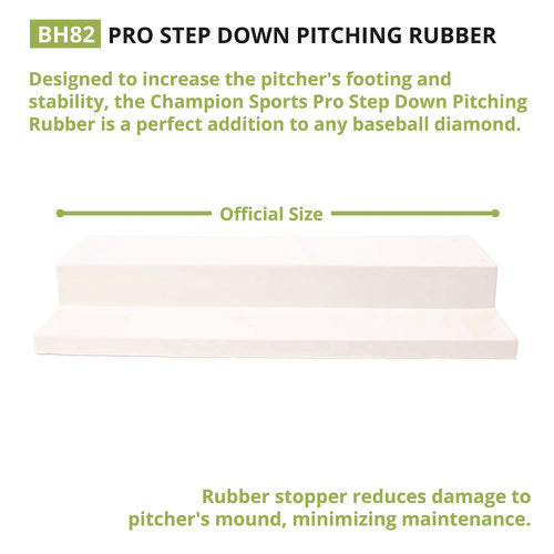 Pro Step Down Pitching Rubber, 24" X 6"