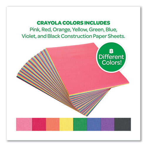 Construction Paper, 9 X 12, Assorted Colors, 96 Sheets/pack