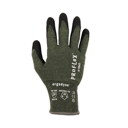 Proflex 7042 Ansi A4 Nitrile-coated Cr Gloves, Green, X-large, Pair