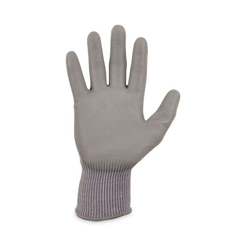 Proflex 7024 Ansi A2 Pu Coated Cr Gloves, Gray, Large, Pair