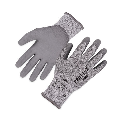 Proflex 7030 Ansi A3 Pu Coated Cr Gloves, Gray, Medium, 12 Pairs/pack