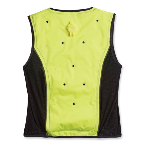 Chill-its 6685 Premium Dry Evaporative Cooling Vest With Zipper, Nylon, Large, Lime