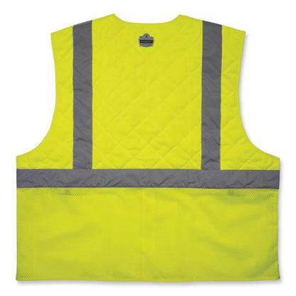 Chill-its 6668 Class 2 Hi-vis Safety Cooling Vest, Polymer, 2x-large, Lime