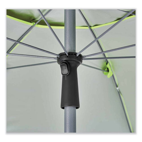 Shax 6100 Lightweight Work Umbrella, 90" Span, 92.4" Long, Lime Canopy