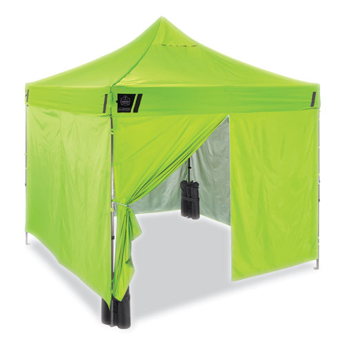 Shax 6053 Enclosed Pop-up Tent Kit, Single Skin, 10 Ft X 10 Ft, Polyester/steel, Lime