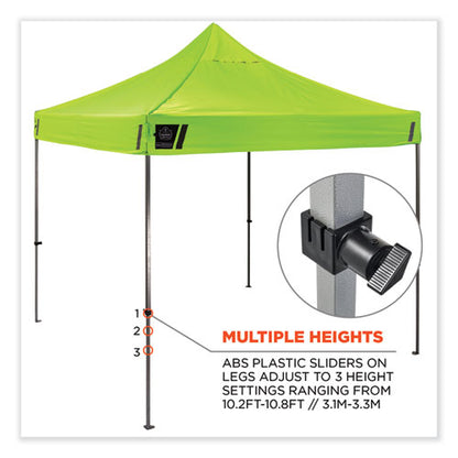 Shax 6053 Enclosed Pop-up Tent Kit, Single Skin, 10 Ft X 10 Ft, Polyester/steel, Lime