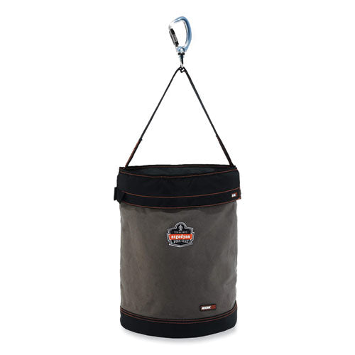 Arsenal 5945t Extra-large Swiveling Carabiner Canvas Hoist Bucket And Top, 150 Lb, Gray