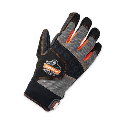 Proflex 9002 Certified Full-finger Anti-vibration Gloves, Black, Large, Pair