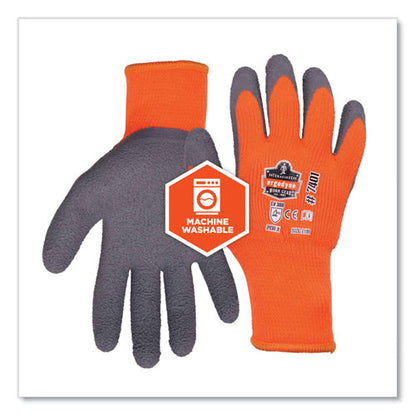 Proflex 7401-case Coated Lightweight Winter Gloves, Orange, Medium, 144 Pairs/carton