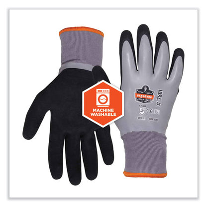 Proflex 7501-case Coated Waterproof Winter Gloves, Gray, Large, 144 Pairs/carton