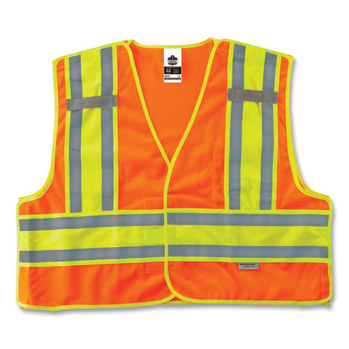 Glowear 8245psv Class 2 Public Safety Vest, Polyester, 6x-large/7x-large, Orange