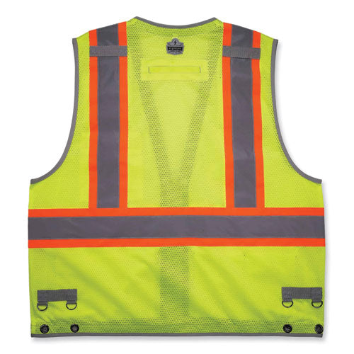 Glowear 8231tv Class 2 Hi-vis Tool Tethering Safety Vest, Polyester, 2x-large/3x-large, Lime