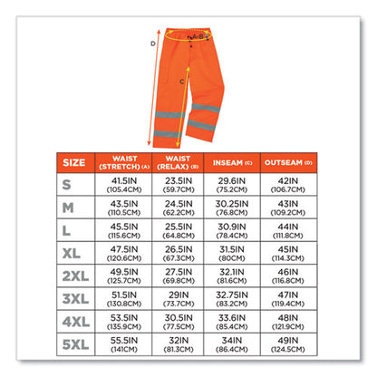 Glowear 8925 Class E Hi-vis Thermal Pants, Medium, Orange