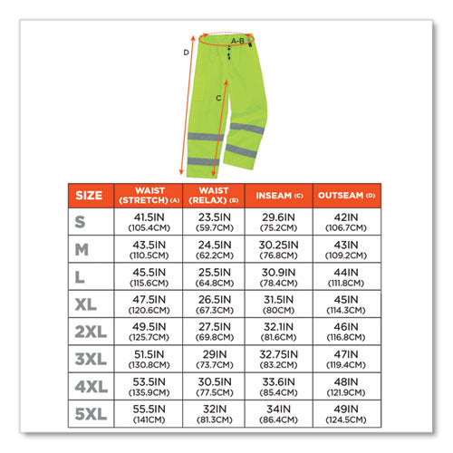 Glowear 8925 Class E Hi-vis Thermal Pants, 2x-large, Lime