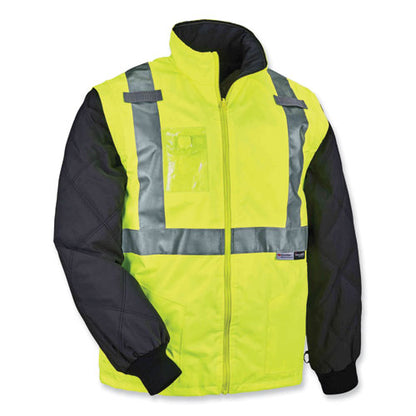 Glowear 8287 Class 2 Hi-vis Jacket With Removable Sleeves, 2x-large, Lime