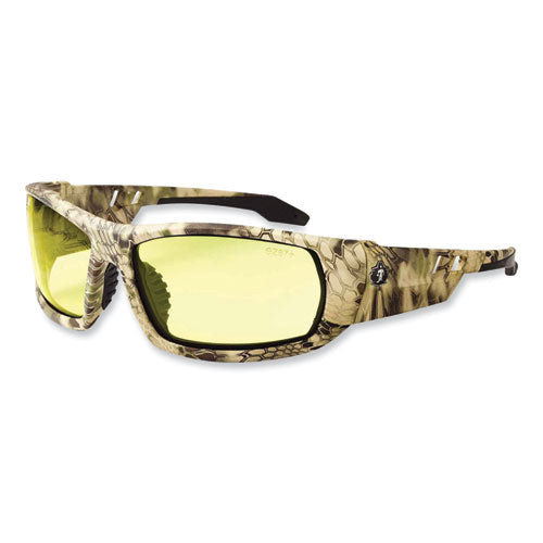 Skullerz Odin Safety Glasses, Kryptek Highlander Nylon Impact Frame, Yellow Polycarbonate Lens