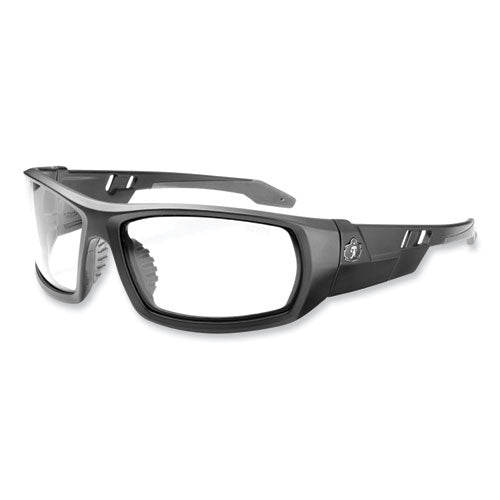 Skullerz Odin Safety Glasses, Matte Black Nylon Impact Frame, Anti-fog Clear Polycarbonate Lens