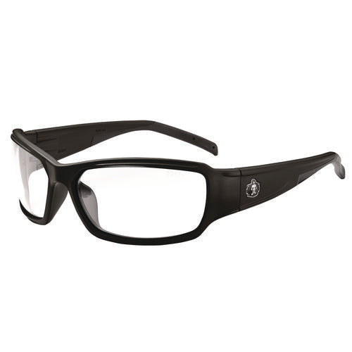 Skullerz Thor Anti-scratch And Enhanced Anti-fog Safety Glasses, Black Nylon Impact Frame, Clear Polycarbonate Lens