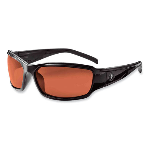 Skullerz Thor Safety Glasses, Black Nylon Impact Frame, Polarized Copper Polycarbonate Lens